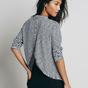 FP striped open back top